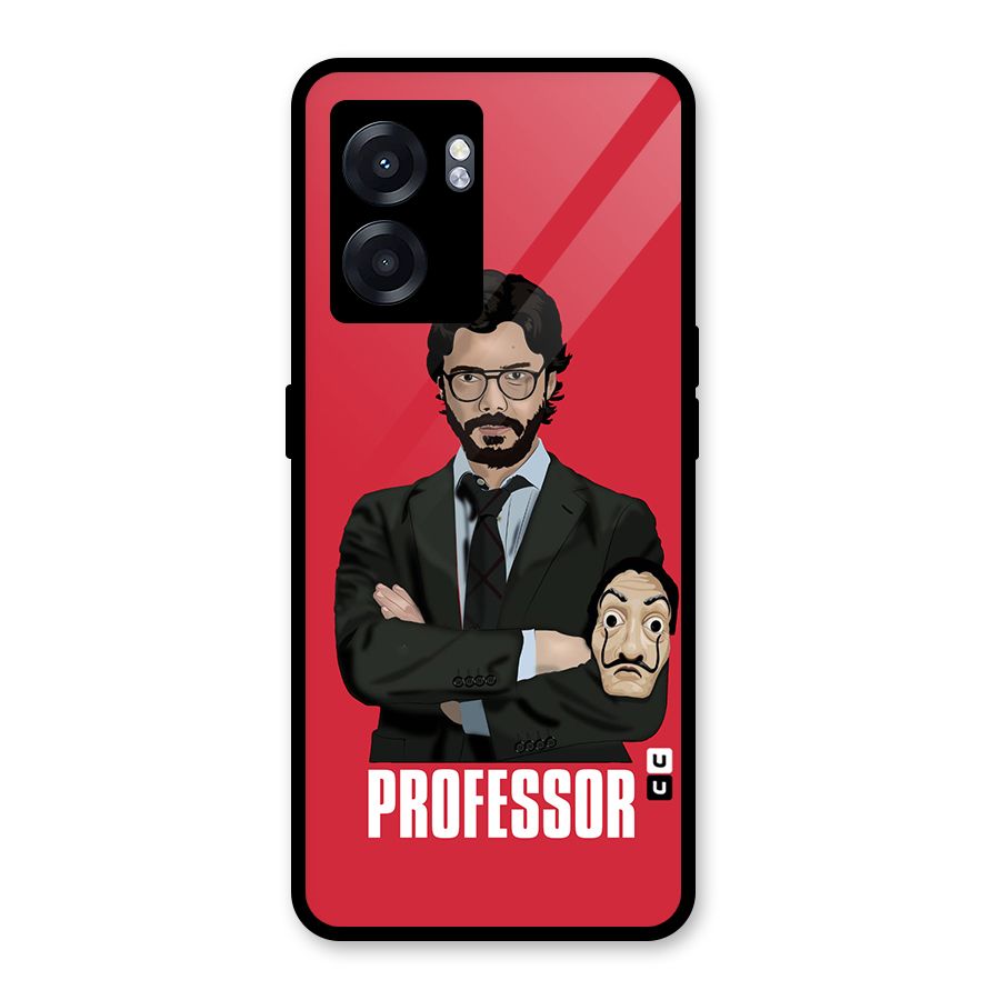 Professor Art Illustration Glass Back Case for Realme Narzo 50 5G