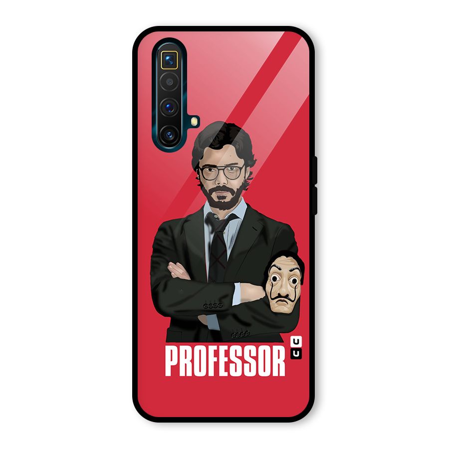 Professor Art Illustration Glass Back Case for Realme X3 SuperZoom