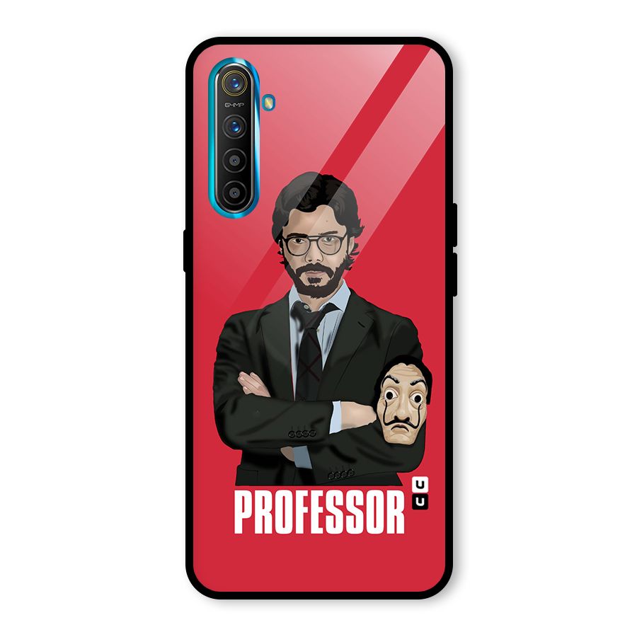 Professor Art Illustration Glass Back Case for Realme XT