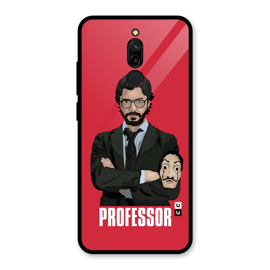 Professor Art Illustration Glass Back Case for Redmi 8