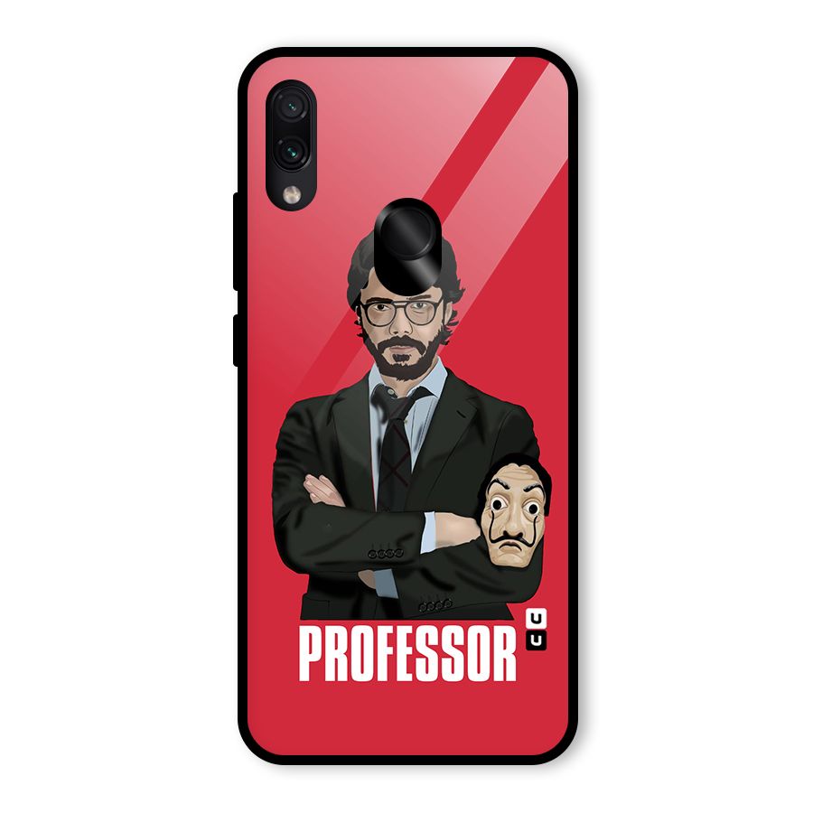 Professor Art Illustration Glass Back Case for Redmi Note 7
