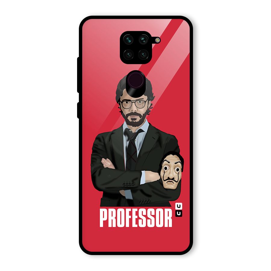 Professor Art Illustration Glass Back Case for Redmi Note 9