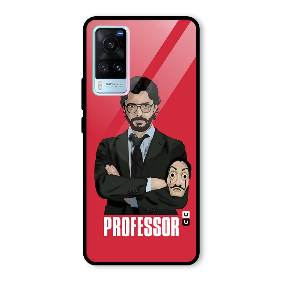 Professor Art Illustration Glass Back Case for Vivo X60