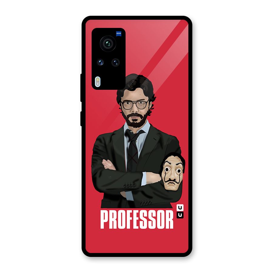 Professor Art Illustration Glass Back Case for Vivo X60 Pro