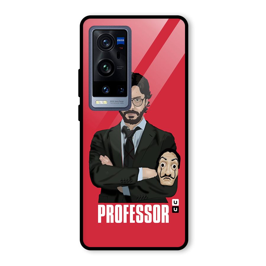 Professor Art Illustration Glass Back Case for Vivo X60 Pro Plus