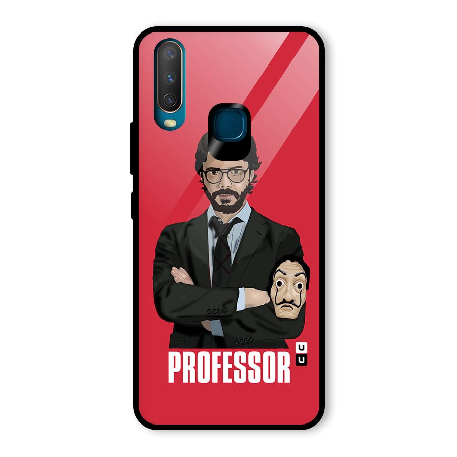 Professor Art Illustration Glass Back Case for Vivo Y17