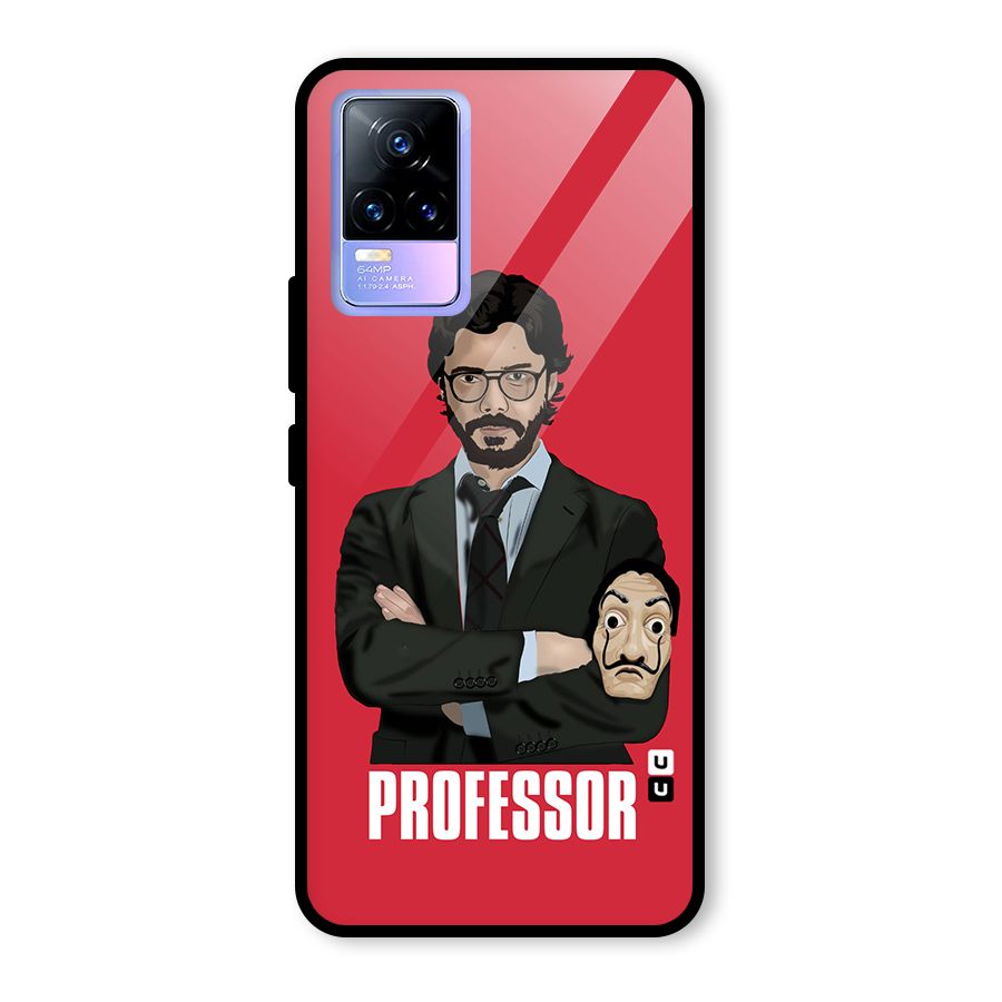 Professor Art Illustration Glass Back Case for Vivo Y73