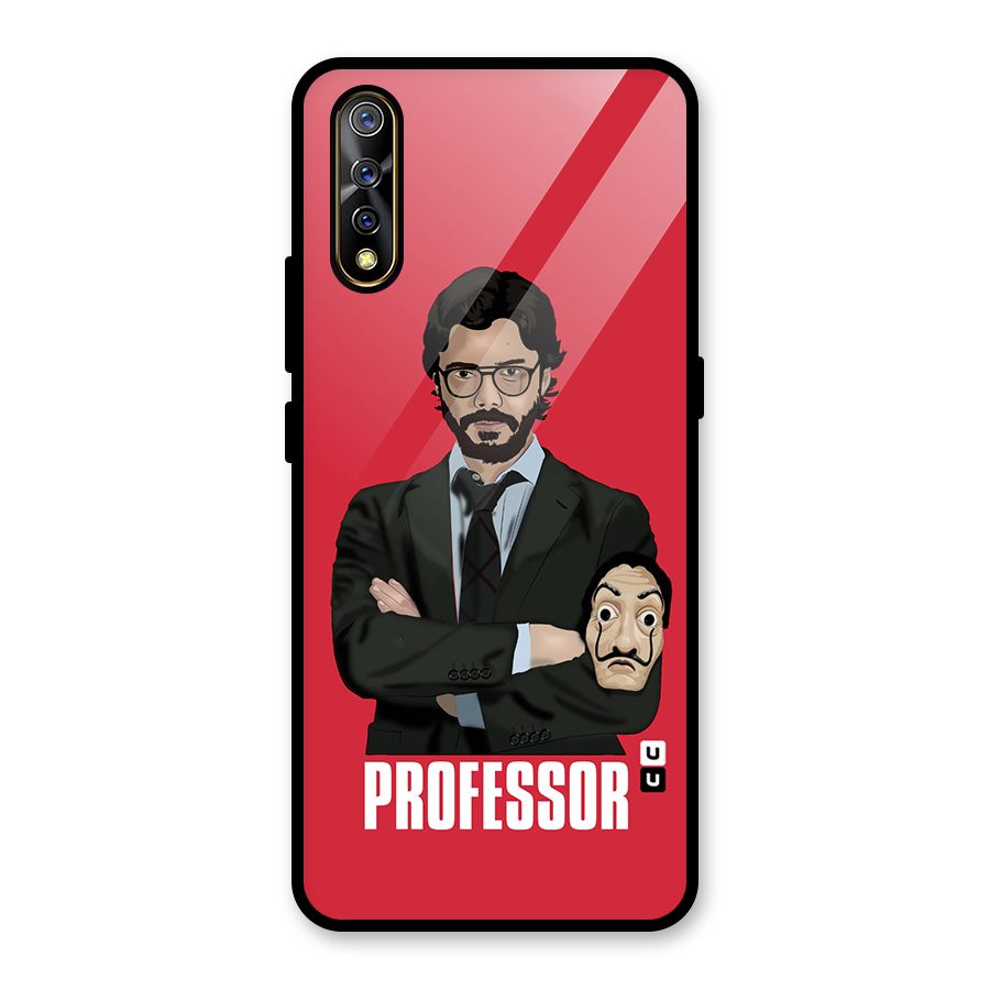 Professor Art Illustration Glass Back Case for Vivo Z1x