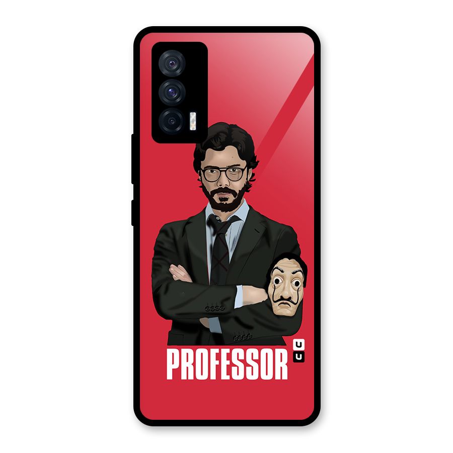 Professor Art Illustration Glass Back Case for Vivo iQOO 7 5G