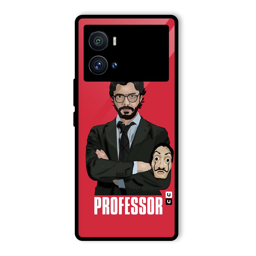 Professor Art Illustration Glass Back Case for Vivo iQOO 9 Pro