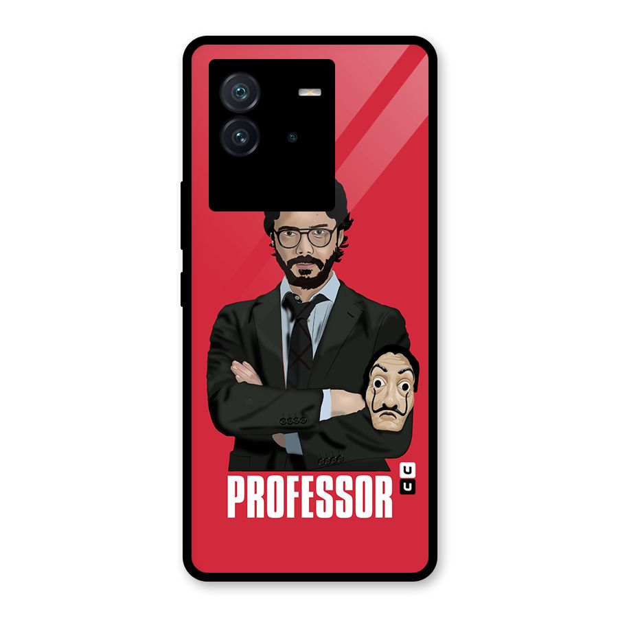 Professor Art Illustration Glass Back Case for Vivo iQOO Neo 6 5G