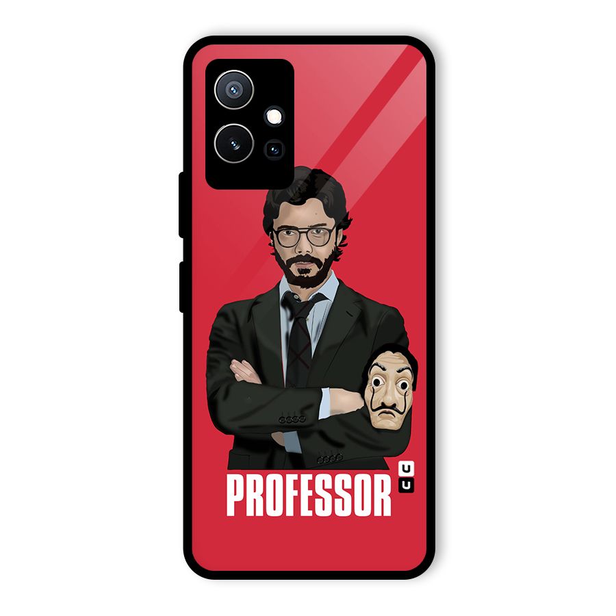Professor Art Illustration Glass Back Case for Vivo iQOO Z6