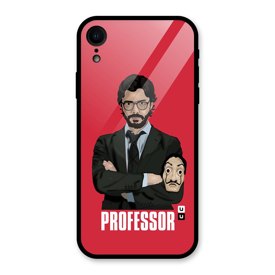 Professor Art Illustration Glass Back Case for XR