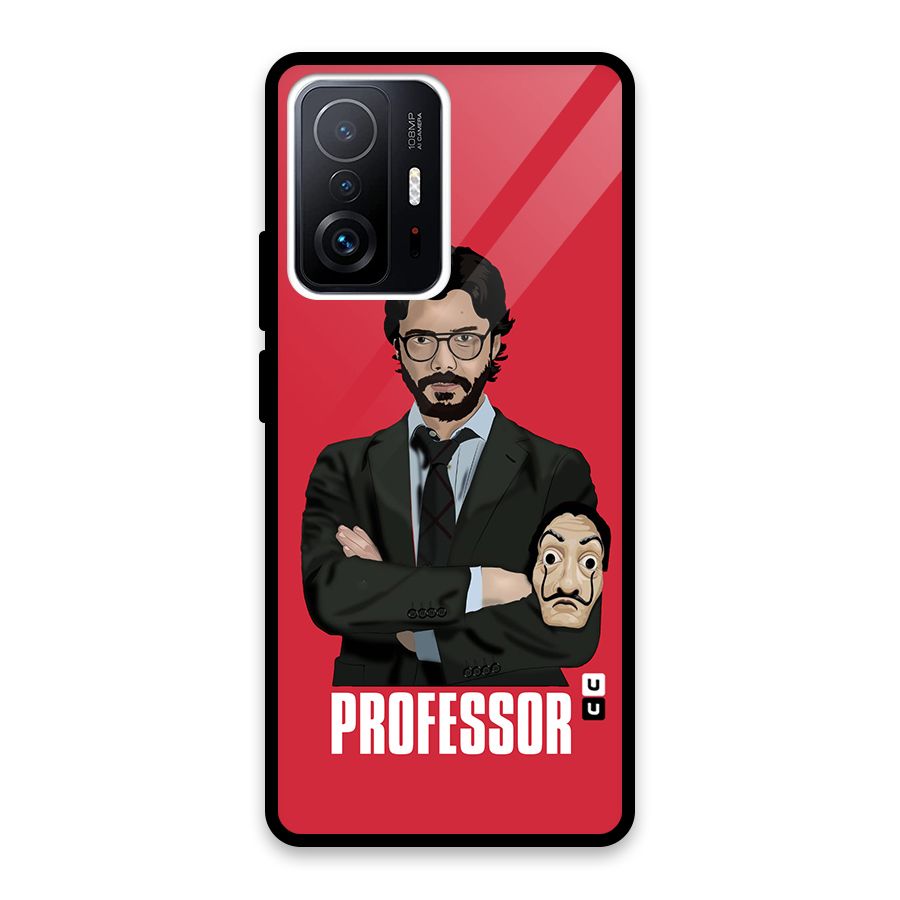 Professor Art Illustration Glass Back Case for Xiaomi 11T Pro