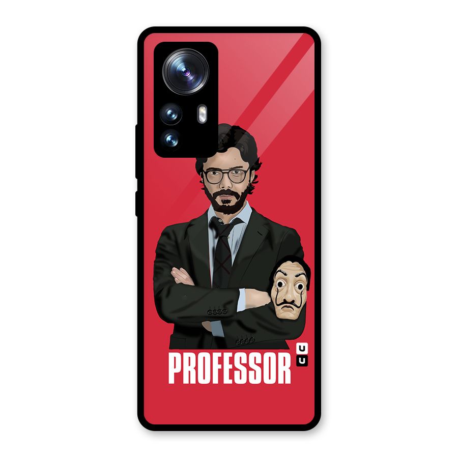 Professor Art Illustration Glass Back Case for Xiaomi 12 Pro