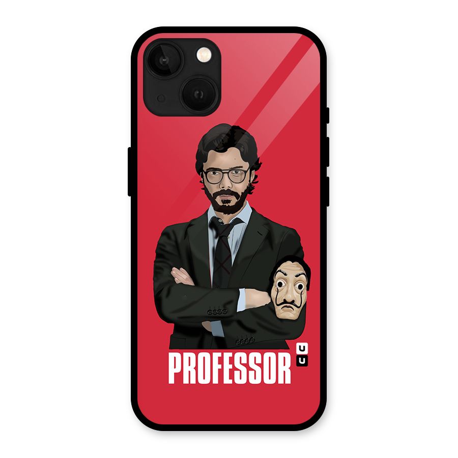 Professor Art Illustration Glass Back Case for iPhone 13
