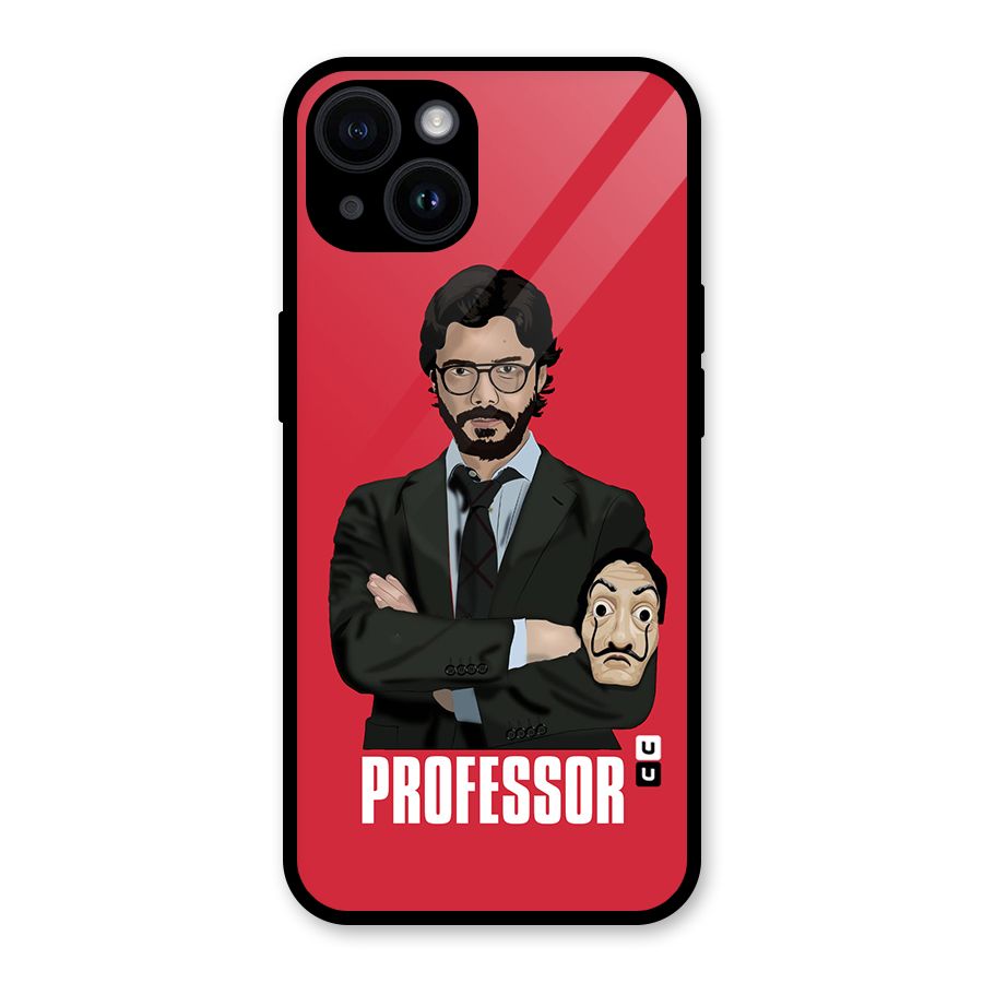 Professor Art Illustration Glass Back Case for iPhone 14