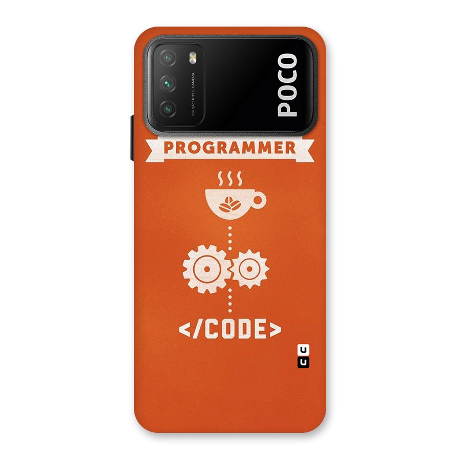 Programmer Coffee Code Back Case for Poco M3