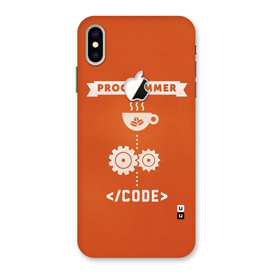 Programmer Coffee Code Back Case for iPhone XS Max Apple Cut