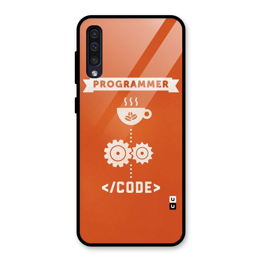 Programmer Coffee Code Glass Back Case for Galaxy A50