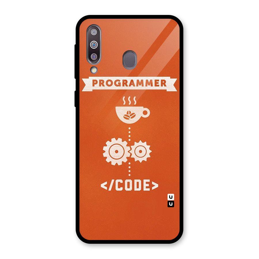 Programmer Coffee Code Glass Back Case for Galaxy M30