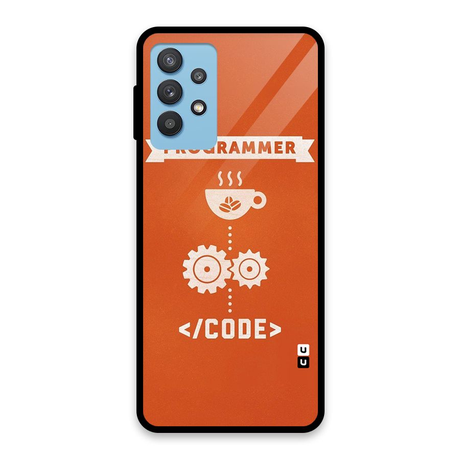 Programmer Coffee Code Glass Back Case for Galaxy M32 5G