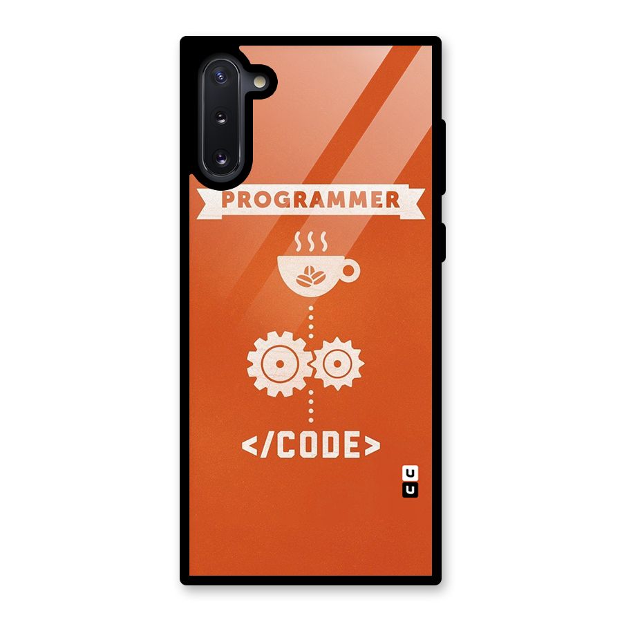 Programmer Coffee Code Glass Back Case for Galaxy Note 10