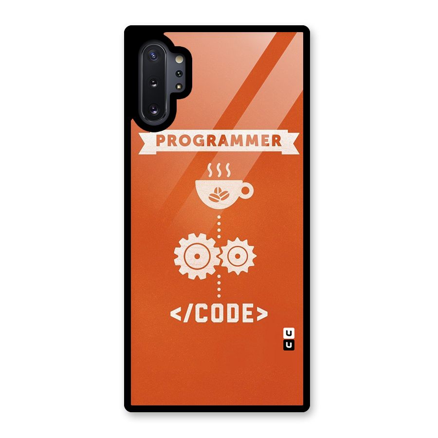 Programmer Coffee Code Glass Back Case for Galaxy Note 10 Plus