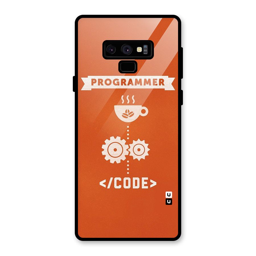 Programmer Coffee Code Glass Back Case for Galaxy Note 9