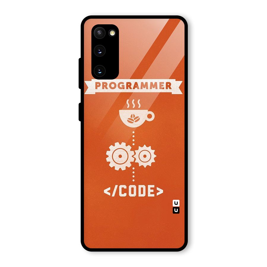Programmer Coffee Code Glass Back Case for Galaxy S20 FE 5G