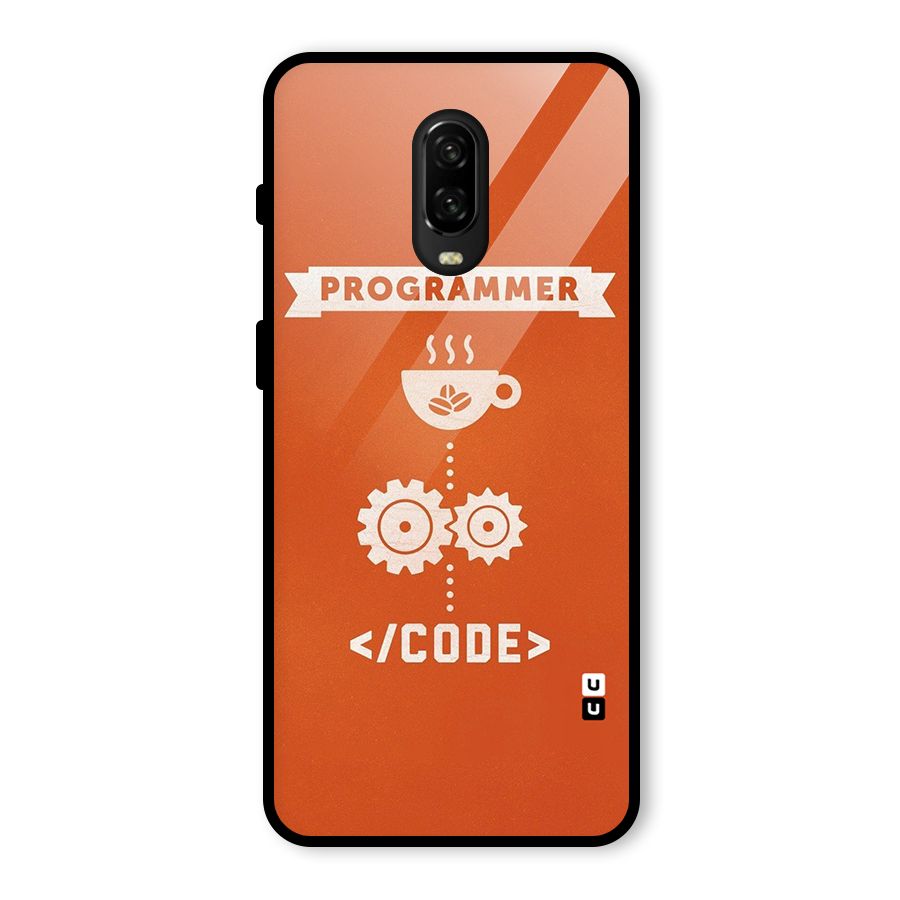 Programmer Coffee Code Glass Back Case for OnePlus 6T