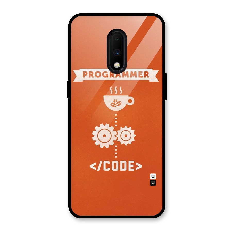 Programmer Coffee Code Glass Back Case for OnePlus 7