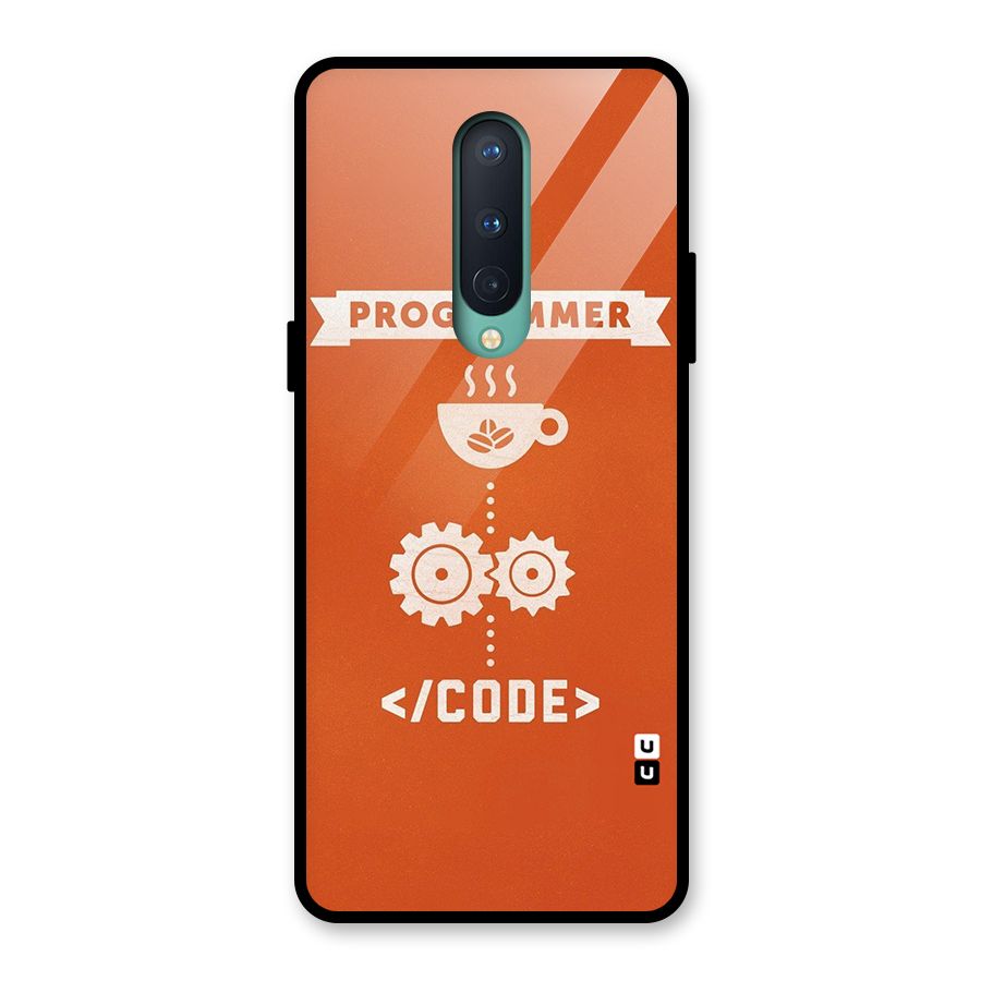 Programmer Coffee Code Glass Back Case for OnePlus 8