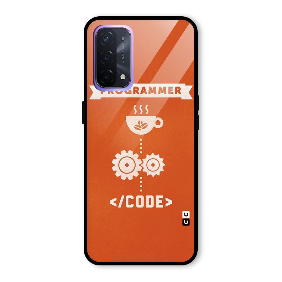 Programmer Coffee Code Glass Back Case for Oppo A74 5G
