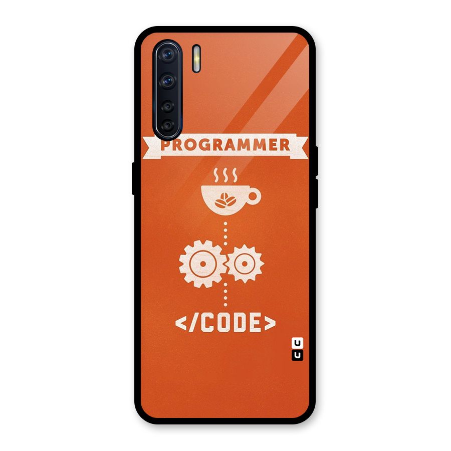 Programmer Coffee Code Glass Back Case for Oppo F15