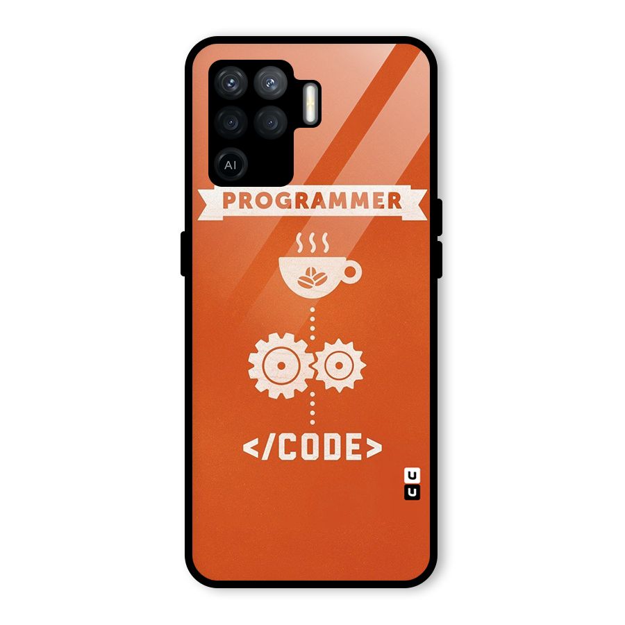 Programmer Coffee Code Glass Back Case for Oppo F19 Pro