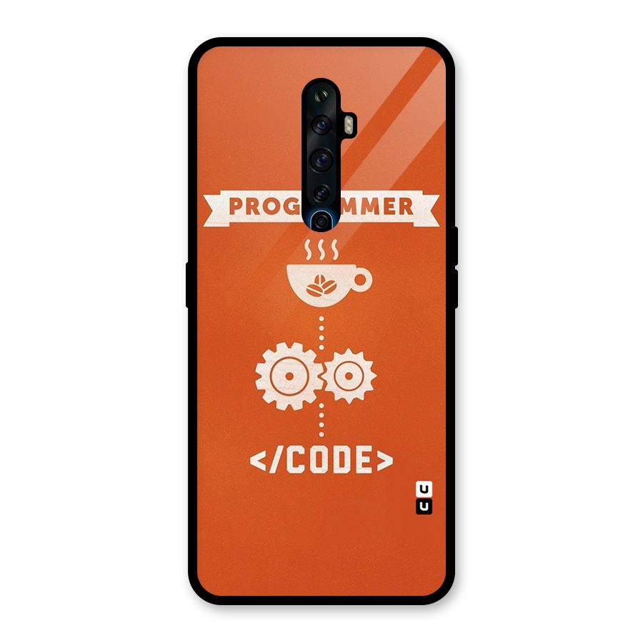 Programmer Coffee Code Glass Back Case for Oppo Reno2 Z