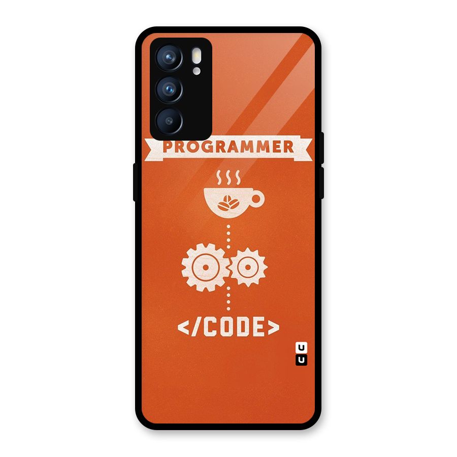 Programmer Coffee Code Glass Back Case for Oppo Reno6 5G