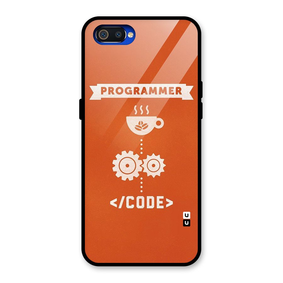 Programmer Coffee Code Glass Back Case for Realme C2