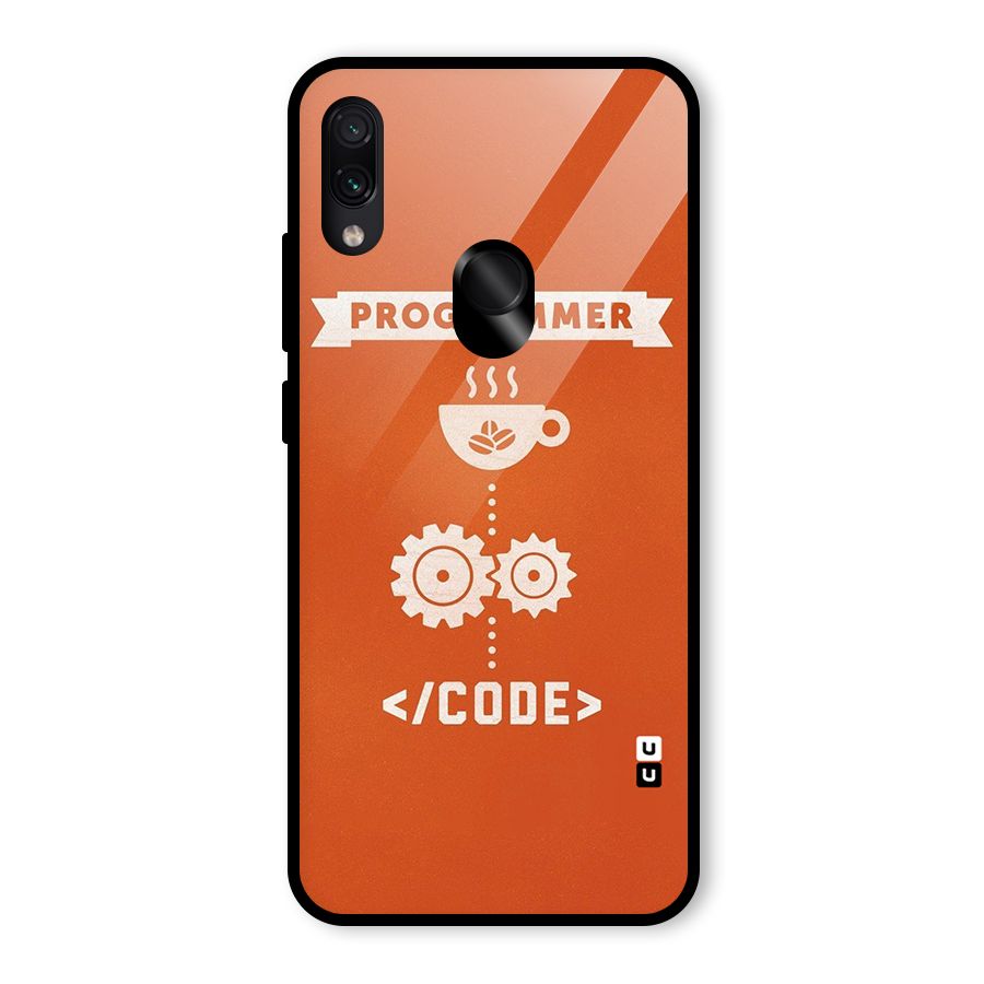Programmer Coffee Code Glass Back Case for Redmi Note 7