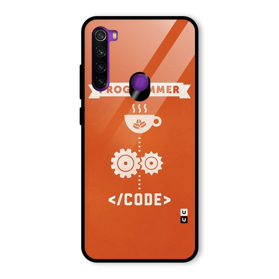 Programmer Coffee Code Glass Back Case for Redmi Note 8