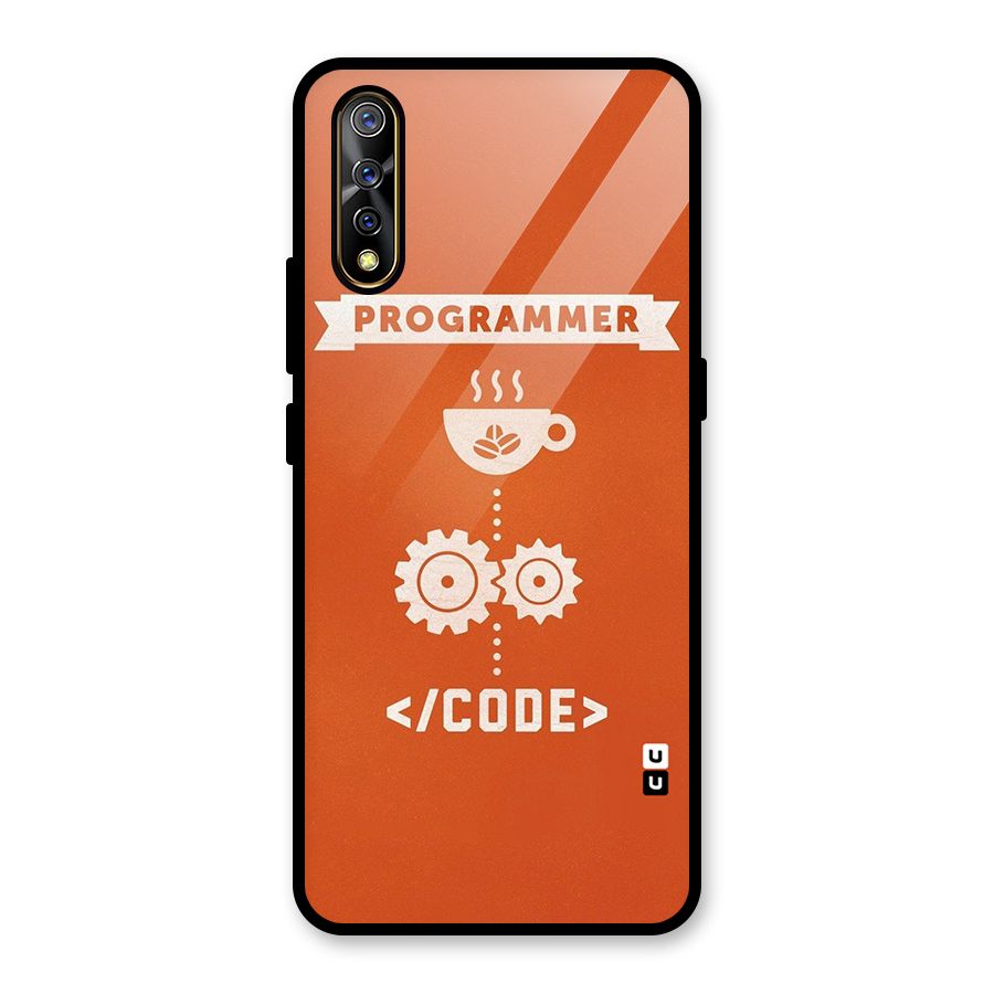 Programmer Coffee Code Glass Back Case for Vivo S1