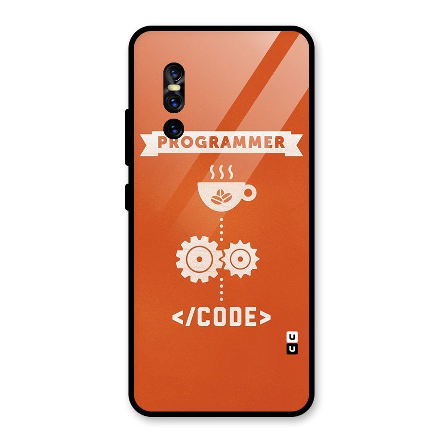 Programmer Coffee Code Glass Back Case for Vivo V15 Pro