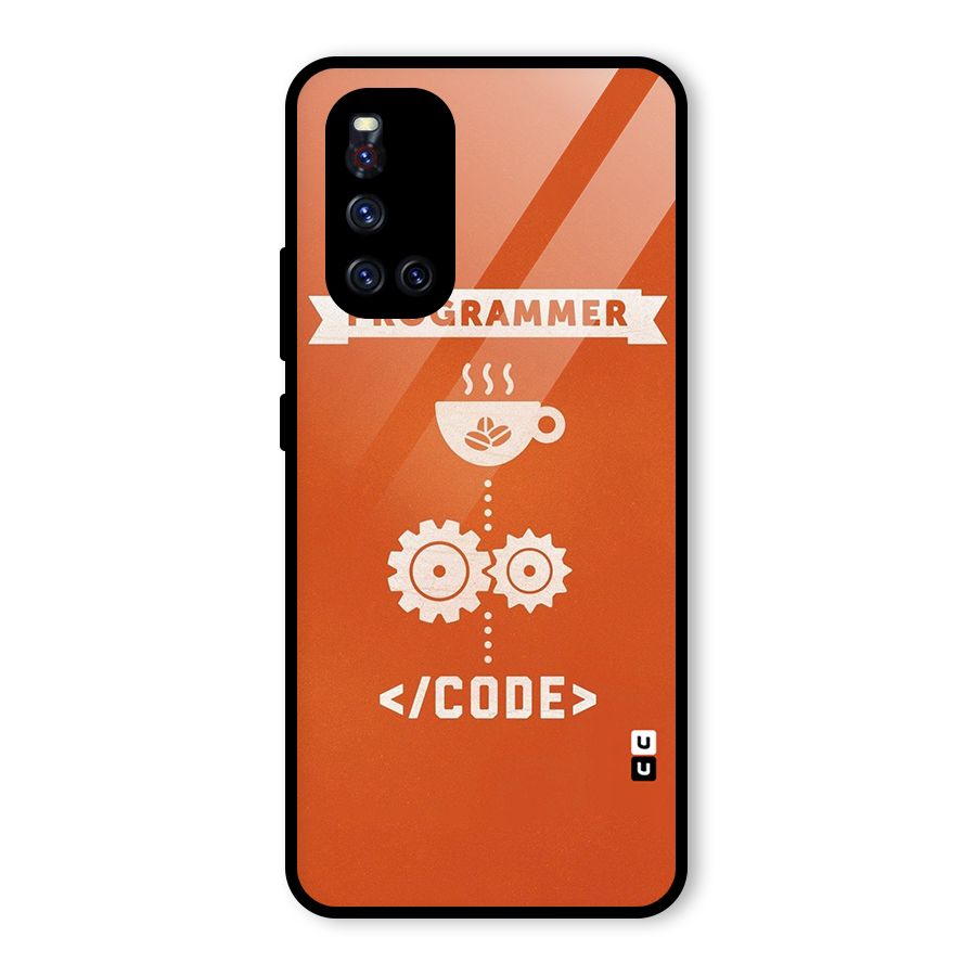Programmer Coffee Code Glass Back Case for Vivo V19