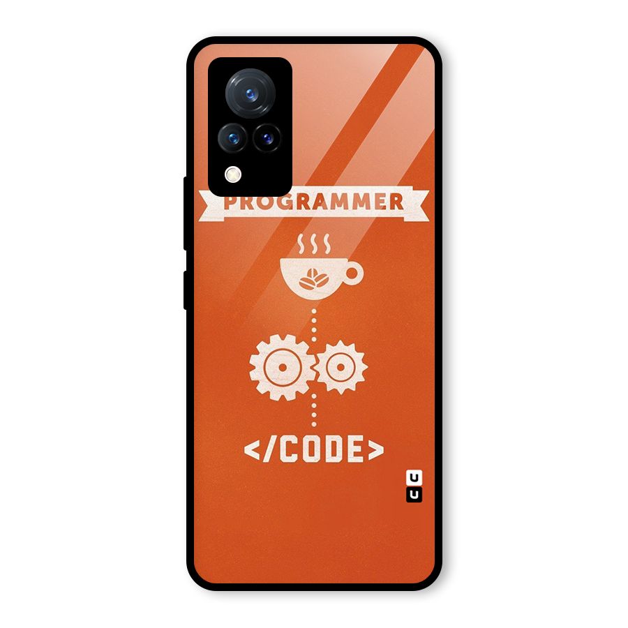 Programmer Coffee Code Glass Back Case for Vivo V21 5G