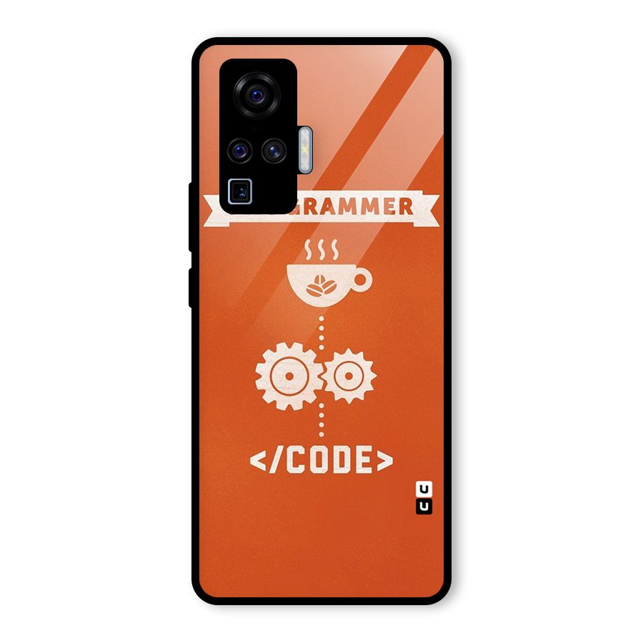 Programmer Coffee Code Glass Back Case for Vivo X50 Pro