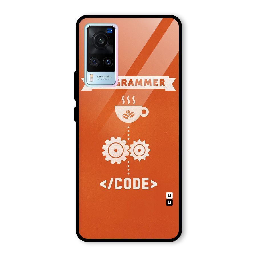 Programmer Coffee Code Glass Back Case for Vivo X60