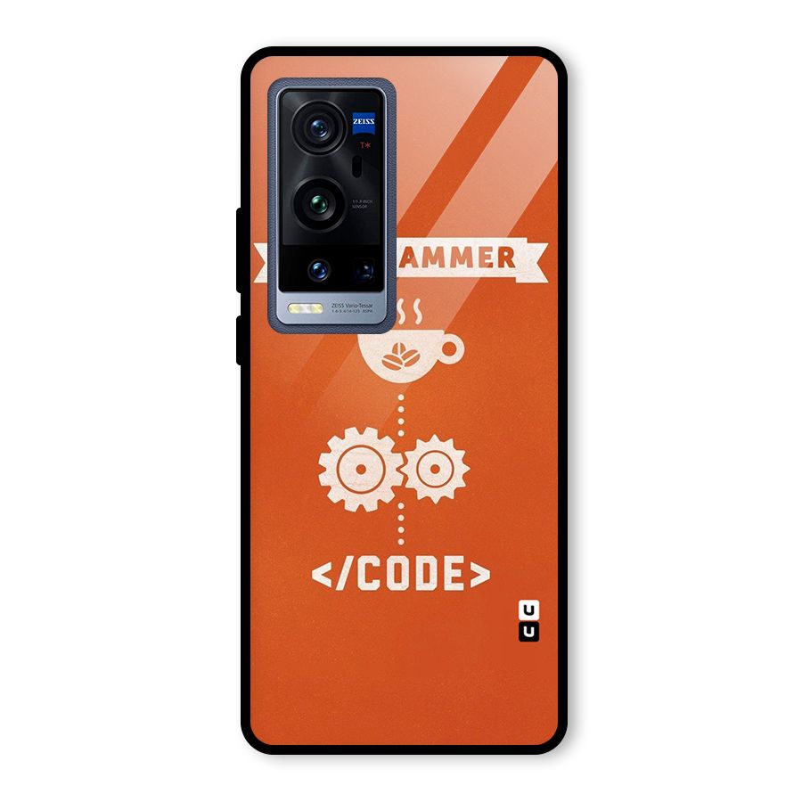 Programmer Coffee Code Glass Back Case for Vivo X60 Pro Plus