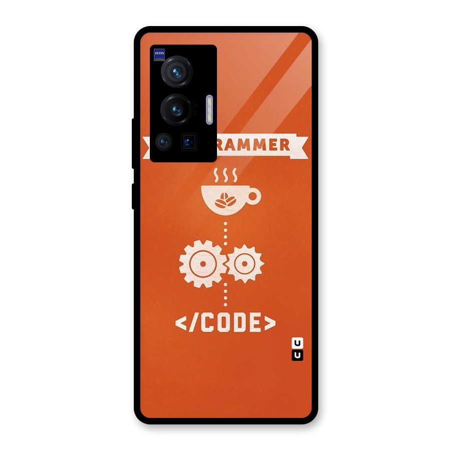 Programmer Coffee Code Glass Back Case for Vivo X70 Pro