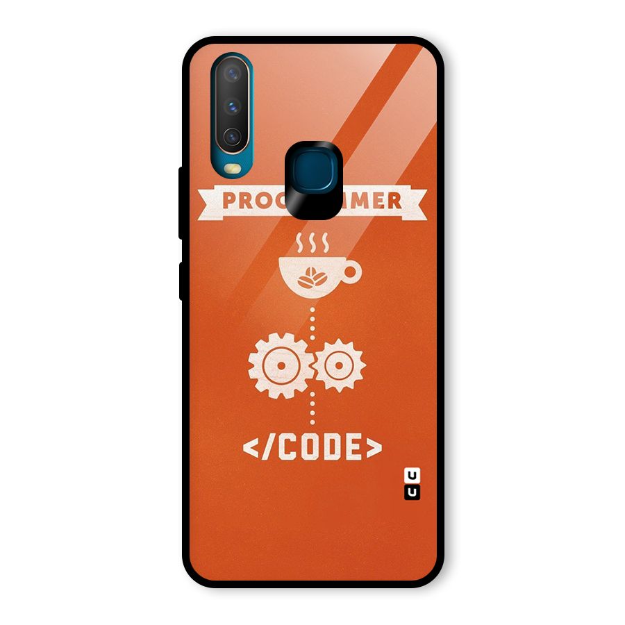 Programmer Coffee Code Glass Back Case for Vivo Y15